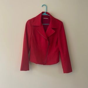 Tahari Magenta Moto Jacket